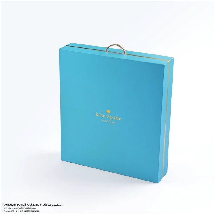 Luxury Aqua Blue Gift Box With Handle suppliers